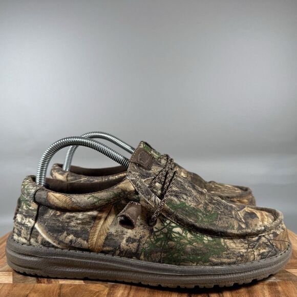 Hey Dude Men's Wally Realtree Edge Brown Slip On Casual Shoes Size 7 - Picture 1 of 8